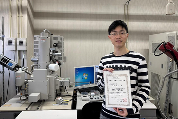 Masao Torii, KUAS Graduate School of Engineering, 2nd year master’s student, received the JSPE Best Presentation Award