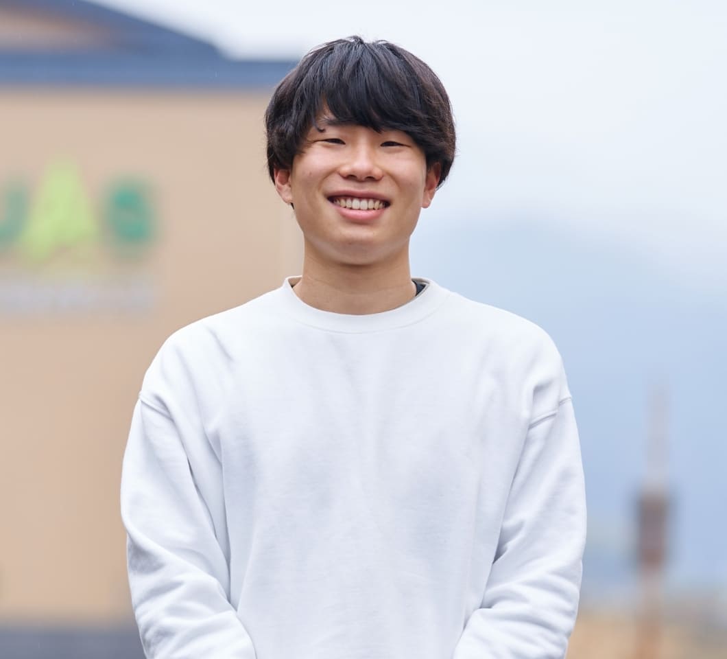 バイオ環境学部 食農学科4年生 石川裕登さん